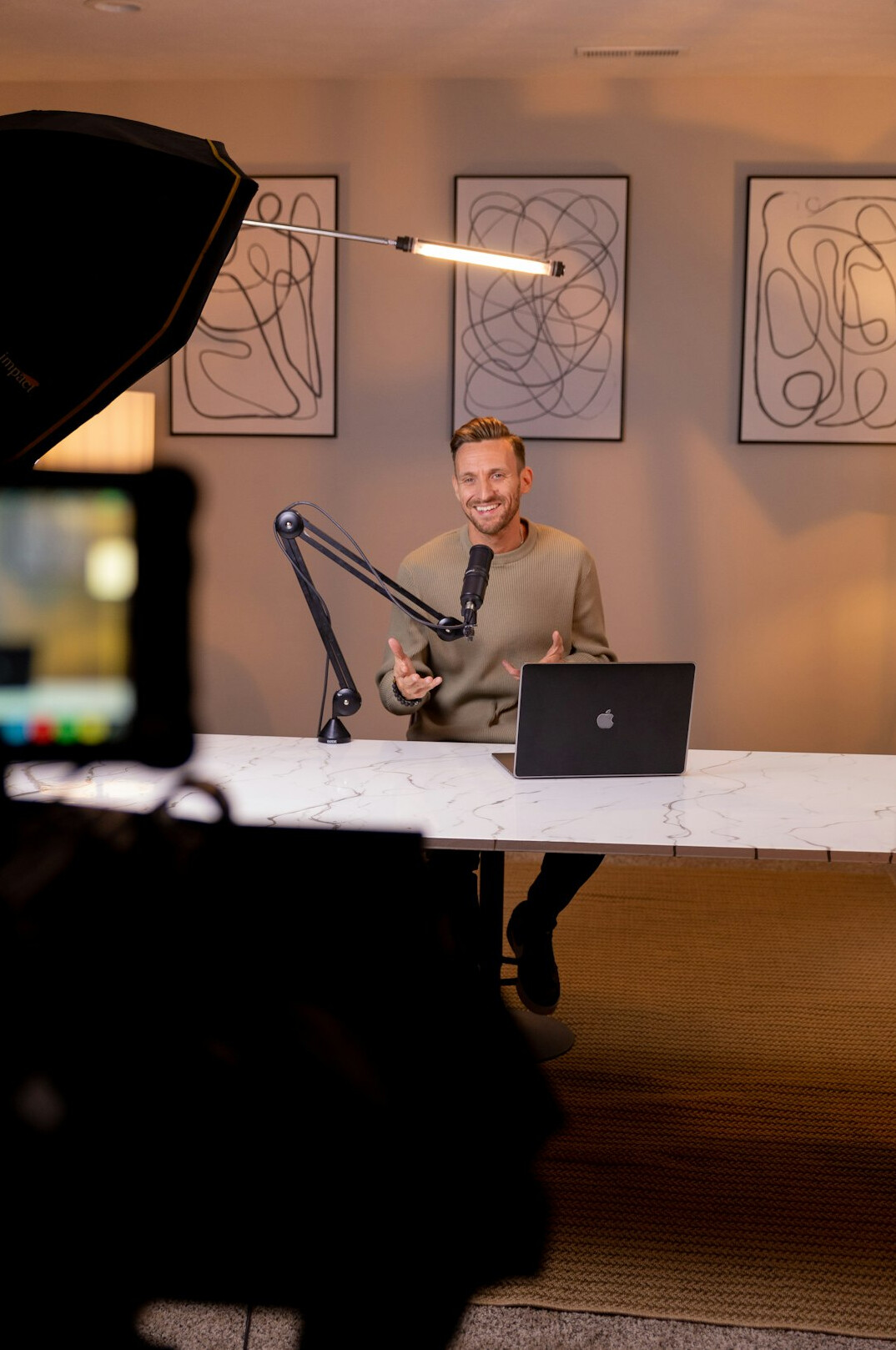 celebrity interview setup